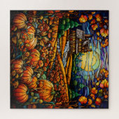 Autumn Stained Glass Puzzle ジグソーパズル (横)