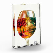 Autumn story in a glass of wine   フォトブロック (左)