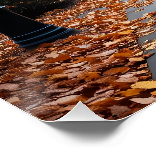 Autumn Stroll – Path of Golden Leaves ポスター (コーナー)
