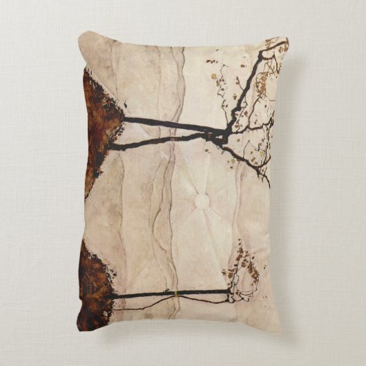 Autumn Sun and Trees by Egon Schieleヴィンテージ・アート アクセントクッション (裏面(縦))