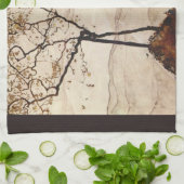 Autumn Sun and Trees by Egon Schieleヴィンテージ・アート キッチンタオル (折り畳み)