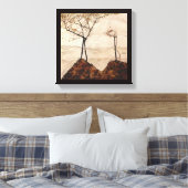 Autumn Sun and Trees by Egon Schieleヴィンテージ・アート キャンバスプリント (インサイチュ (寝室))