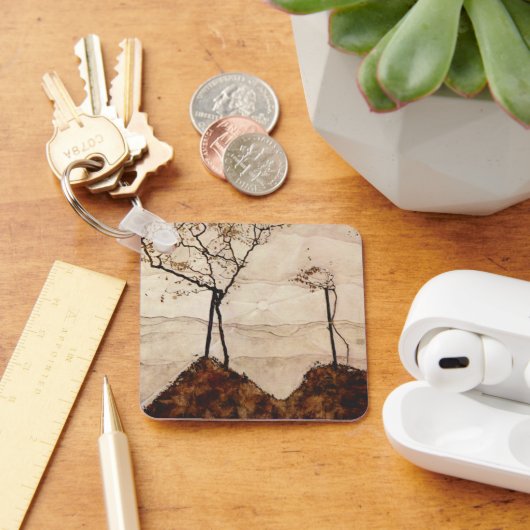 Autumn Sun and Trees by Egon Schieleヴィンテージ・アート キーホルダー (デスク)