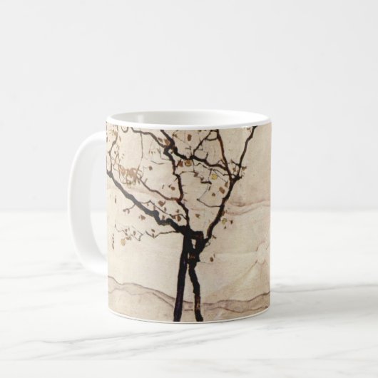 Autumn Sun and Trees by Egon Schieleヴィンテージ・アート コーヒーマグカップ (正面左)