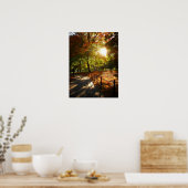 Autumn Sun in Central Park, NYC, Medium ポスター (キッチン)