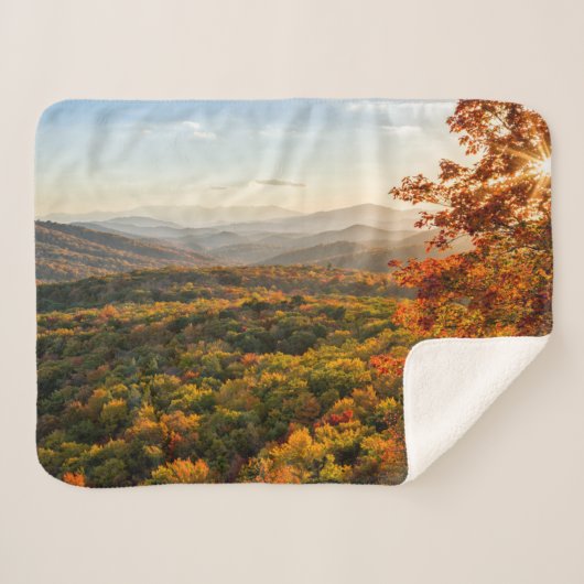 Autumn Sunset | North Carolina シェルパブランケット (正面(横))