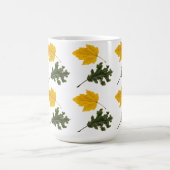 Autumn Symmetry Leaf Pattern コーヒーマグカップ (中央)