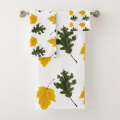 Autumn Symmetry Leaf Pattern バスタオルセット (インサイチュ)