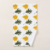 Autumn Symmetry Leaf Pattern バスタオルセット (ハンドタオル)