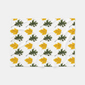 Autumn Symmetry Leaf Pattern フリースブランケット (正面(横))