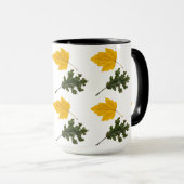 Autumn Symmetry Leaf Pattern マグカップ (正面右)