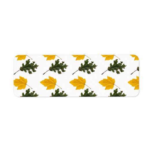 Autumn Symmetry Leaf Pattern ラベル (正面)
