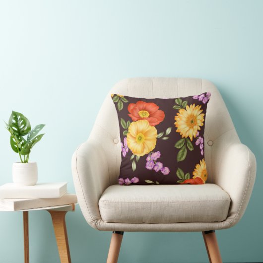 Autumn Symphony - Floral Design クッション (椅子)