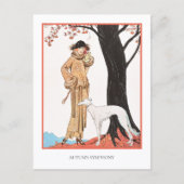 Autumn Symphony George Barbier Fashion Postcard ポストカード (正面)