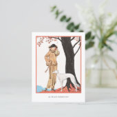 Autumn Symphony George Barbier Fashion Postcard ポストカード (スタンド正面)