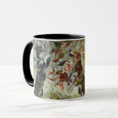 Autumn Tailwag Whimsical Golden Retriever Dogs Oil マグカップ (正面左)