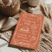 Autumn Terracotta Friendsgiving Dinner Party 招待状