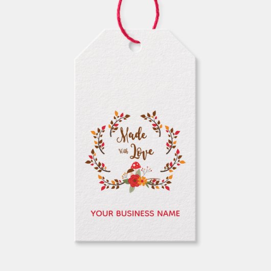 Autumn Thank Craft Articles Handmade ギフトタグ (正面)