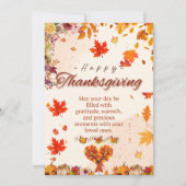 Autumn Thanksgiving Greeting Card 招待状 (正面)