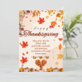 Autumn Thanksgiving Greeting Card 招待状 (スタンド正面)
