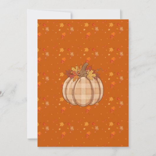 Autumn Thanksgiving Greeting Card 招待状 (裏面)