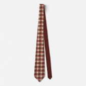 Autumn Tie in Brown and Red Plaid ネクタイ (正面)