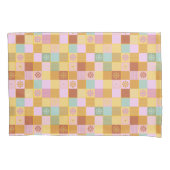 Autumn tones quilt blocks 枕カバー (正面左)