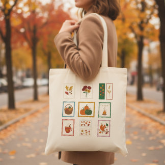 Autumn Tote Bag , fall season tote bag トートバッグ