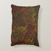 Autumn transparent oak leaves pattern background. アクセントクッション (裏面(縦))
