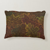Autumn transparent oak leaves pattern background. アクセントクッション (裏面)