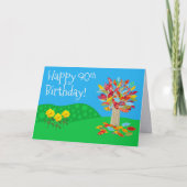 Autumn tree 90th birthday card new by Jo Images カード (正面)