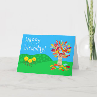Autumn tree birthday card new by Jo Images カード