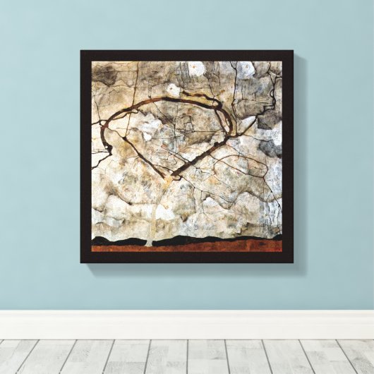 Autumn Tree in Movement by Egon Schiele キャンバスプリント (インサイチュ (ウッドフロア))