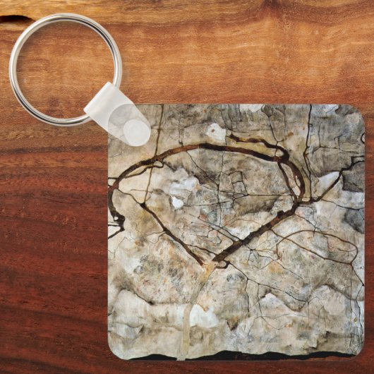 Autumn Tree in Movement by Egon Schiele キーホルダー (正面)