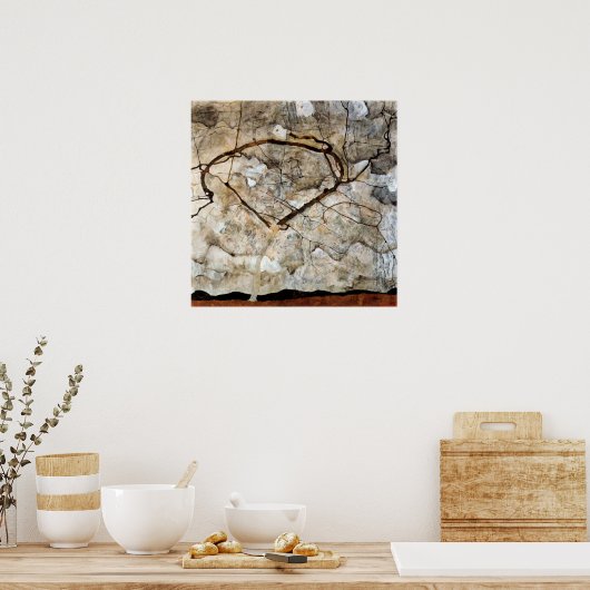 Autumn Tree in Movement by Egon Schiele ポスター (キッチン)