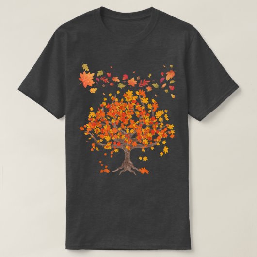 Autumn Tree Leaves Nature Forest Fall69 Tシャツ (デザイン正面)
