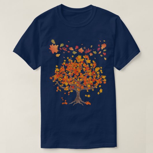 Autumn Tree Leaves Nature Forest Fall 66 Tシャツ (デザイン正面)