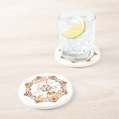 Autumn Tree Mandala Fall Foliage & Thanksgiving コースター (側面)