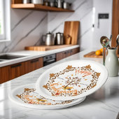 Autumn Tree Mandala Fall Foliage & Thanksgiving ペーパープレート