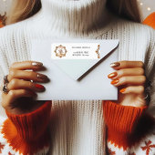 Autumn Tree Mandala Fall Foliage & Thanksgiving ラベル