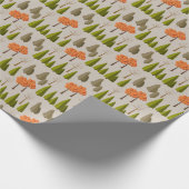 Autumn Tree Pattern Wrapping Paper ラッピングペーパー (角)