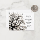 Autumn Tree Thank You Card ノートカード (正面/裏面インサイチュ)