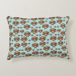 Autumn Turkey Pattern Pillow – Festive Thanksgivin アクセントクッション