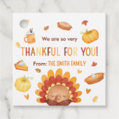 Autumn Turkey Pumpkin Thanksgiving フェイバータグ (正面)