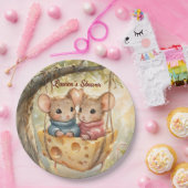 Autumn Twin Baby Shower Plates ペーパープレート (パーティー)
