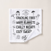 Autumn Vibes Bathroom Towel Set バスタオルセット (ウォッシュタオル)