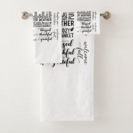 Autumn Vibes Bathroom Towel Set バスタオルセット