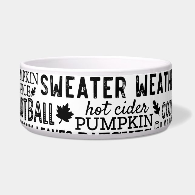 Autumn Vibes Pet Feeding Bowls ボウル (正面)