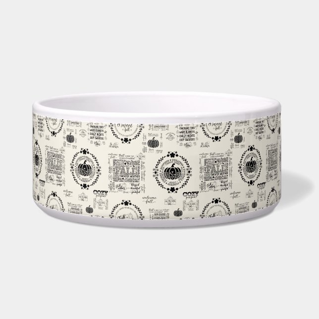 Autumn Vibes Pet Feeding Bowls ボウル (右)