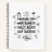 Autumn Vibes Spiral Notebook & Sketchbook ノートブック (正面)